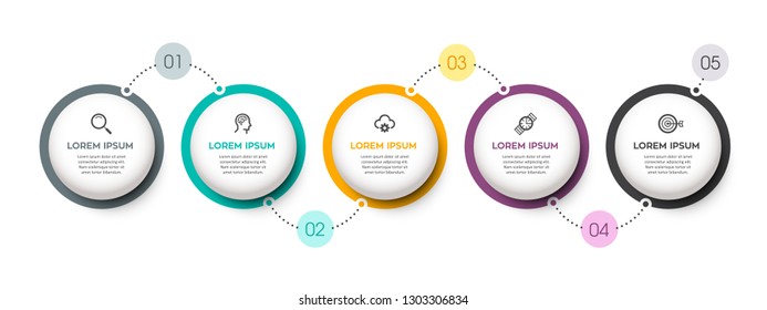 Timeline Infographics 6 Steps Icons Infographics Stock Vector (Royalty ...