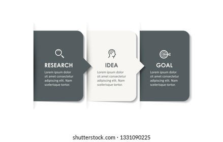 Vector Infographic label design with icons and 3 options or steps. Infographics for business concept. Can be used for presentations banner, workflow layout, process diagram, flow chart, info graph