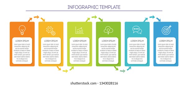 Vector Infographic label design with icons and options or steps. Bright Infographics for business concept, presentations banner, workflow layout, process diagram, flow chart, info graph