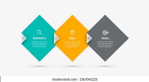 Vector Infographic label design with icons and 3 options or steps. Infographics for business concept. Can be used for presentations banner, workflow layout, process diagram, flow chart, info graph