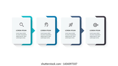 Vector Infographic label design with icons and 4 options or steps. Infographics for business concept. Can be used for presentations banner, workflow layout, process diagram, flow chart, info graph