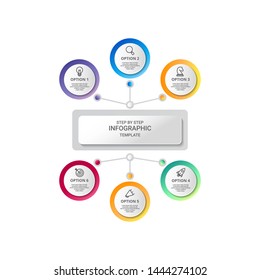 Vector Infographic label design with icons with options or steps. Infographics for business concept. Can be used for presentations banner, workflow layout, process diagram, flow chart and how it work