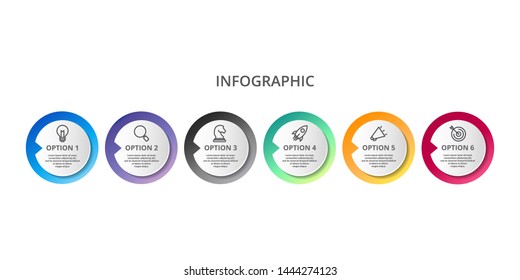 Vector Infographic label design with icons with options or steps. Infographics for business concept. Can be used for presentations banner, workflow layout, process diagram, flow chart and how it work