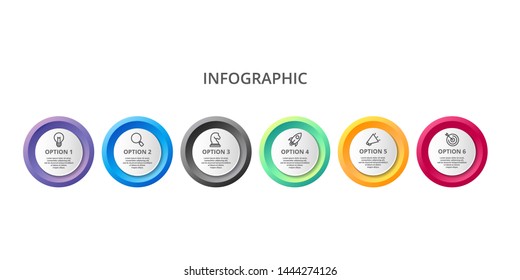 Vector Infographic label design with icons with options or steps. Infographics for business concept. Can be used for presentations banner, workflow layout, process diagram, flow chart and how it work