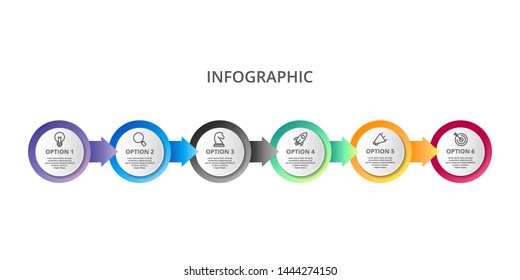 Vector Infographic label design with icons with options or steps. Infographics for business concept. Can be used for presentations banner, workflow layout, process diagram, flow chart and how it work