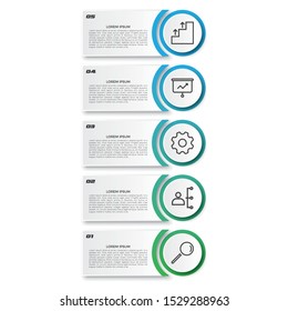 Vector Infographic label design with icons and 5 options or steps. Infographics for business concept. Can be used for presentations banner, workflow layout, process diagram, flow chart, info graph