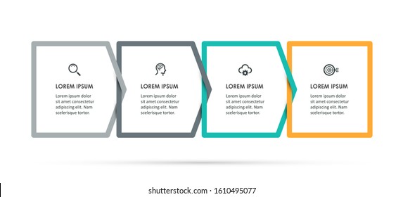Vector Infographic label design with icons and 4 options or steps. Infographics for business concept.
