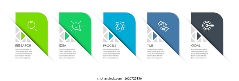 Vector Infographic label design with icons and 5 options or steps. Infographics for business concept.