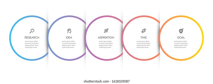 Vector Infographic label design with icons and 5 options or steps. Infographics for business concept. Can be used for presentations banner, workflow layout, process diagram, flow chart, info graph