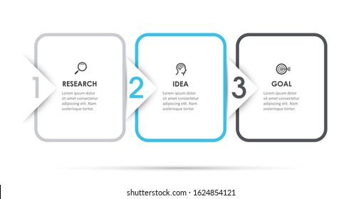 Vector Infographic label design with icons and 3 options or steps. Infographics for business concept. Can be used for presentations banner, workflow layout, process diagram, flow chart, info graph
