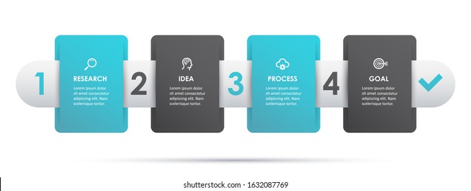 Vector Infographic label design with icons and 4 options or steps. Infographics for business concept.