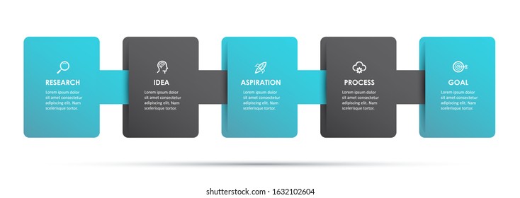 Vector Infographic label design with icons and 5 options or steps. Infographics for business concept. Can be used for presentations banner, workflow layout, process diagram, flow chart, info graph