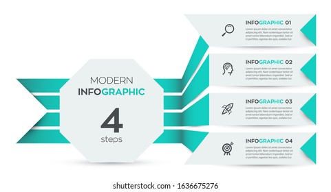 Vector Infographic label design with icons and 4 options or steps. Infographics for business concept. Can be used for presentations banner, workflow layout, process diagram, flow chart, info graph