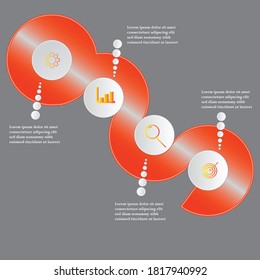 Vector Infographic label design with icons and steps. Infographics for business concept. Can be used for presentations banner, workflow layout, process diagram, flow chart, info graph