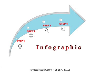 Vector Infographic label design with icons and steps. Infographics for business concept. Can be used for presentations banner, workflow layout, process diagram, flow chart, info graph