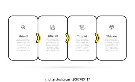 Vector infographic label design with icons and 4 options or steps. Can be used for workflow diagram, info chart, web design.