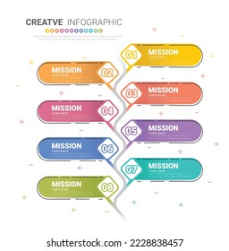 Vector Infographic label design with icons and 8 options or steps. Infographics for business concept. Can be used for presentations banner, workflow layout, process diagram, flow chart, info graph