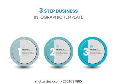 Vector Infographic label design with icons and 3 options or steps. Infographics for business concept. Can be used for presentations banner, workflow layout, process diagram, flow chart, info graph