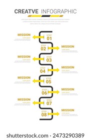 Vector Diseño de etiquetas infográficas con iconos y 8 opciones o pasos. Infografía para el concepto de negocio. Se puede utilizar para el Anuncio de presentaciones, diseño de flujo de trabajo, diagrama de proceso, diagrama de flujo. VECTOR EPS.