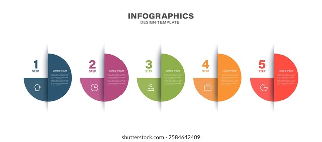 Vector Infographic label design with icons and 5 options or steps. Infographics for business concept.