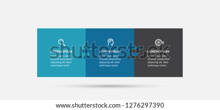 Vector Infographic label design with icons and 3 options or steps. Infographics for business concept. Can be used for presentations banner, workflow layout, process diagram, flow chart, info graph