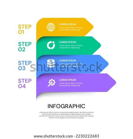 Vector infographic label design with icons. Business concept flowchart, diagram.