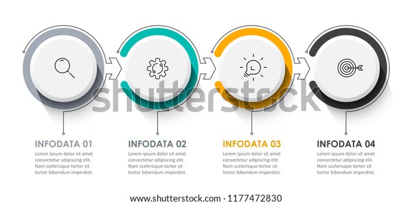 Vector Infographic label design with icons and 4\
options or steps. Infographics for business concept. Can be used\
for presentations banner, workflow layout, process diagram, flow\
chart, info graph