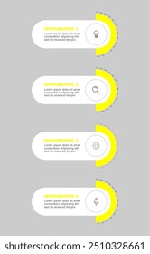 Vector infographic label design with step infographic template design. Can be used for process diagram, presentation, workflow layout, flow chart, infographic.