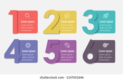 Vector Infographic label design template with icons and 6 options or steps. Can be used for process diagram, presentations, workflow layout, banner, flow chart, info graph. Vector Infographic label design template with icons and 6 options or steps. Can be used for process diagram, presentations, workflow layout, banner, flow chart, info graph.