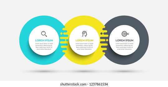Vector Infographic label design template with icons and 3 options or steps.  Can be used for process diagram, presentations, workflow layout, banner, flow chart, info graph.