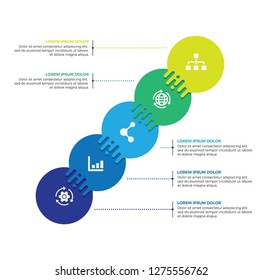 Vector Infographic label design template with icons and 5 options or steps. Can be used for process diagram, presentations, workflow layout, banner, flow chart, info graph.