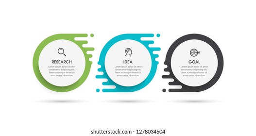 Vector Infographic label design template with icons and 3 options or steps.  Can be used for process diagram, presentations, workflow layout, banner, flow chart, info graph.