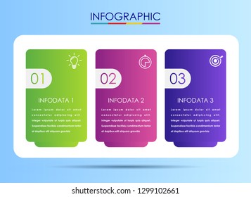 Vector Infographic label design template with icons and 3 options or steps. Can be used for process diagram  presentations  workflow layout  banner  flow chart  info graph.