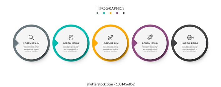 Vector Infographic Label Design Template Icons Stock Vector (Royalty ...