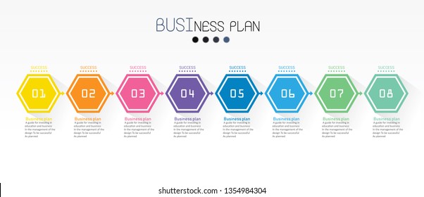 Vector Infographic label design template with icons and 8 options or steps. Can be used for process diagram, presentations, 