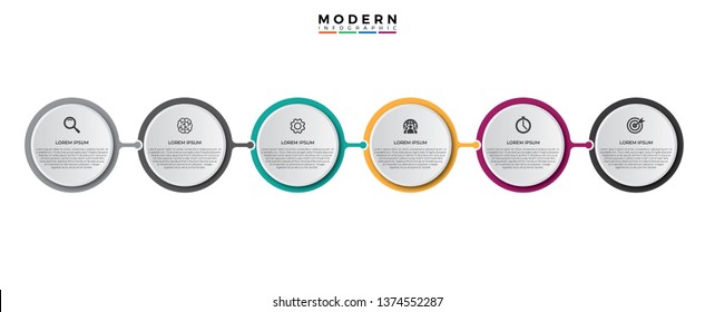 Vector Infographic label design template with icons and 6 options or steps. Can be used for process diagram, presentations, workflow layout, banner, flow chart, info graph.