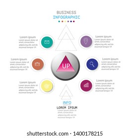 Vector Infographic label design template with icons and 5 options or steps.