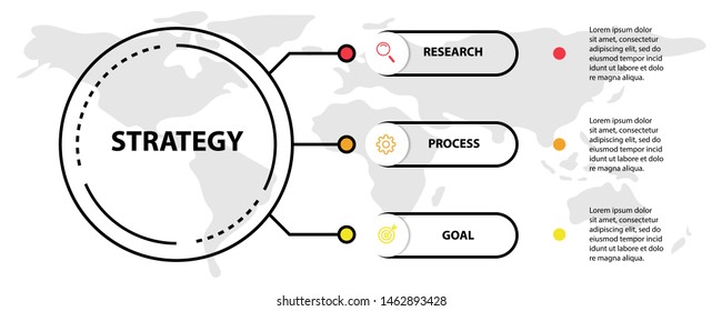Vector Infographic label design template with icons and 3 options or steps. Can be used for process diagram, presentations, workflow layout, banner, flow chart, info