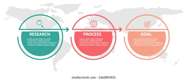 Vector Infographic label design template with icons and 3 options or steps. Can be used for process diagram, presentations, workflow layout, banner, flow chart, info