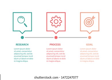 Vector Infographic label design template with icons and 3 options or steps. Can be used for process diagram, presentations, workflow layout, banner, flow chart, info
