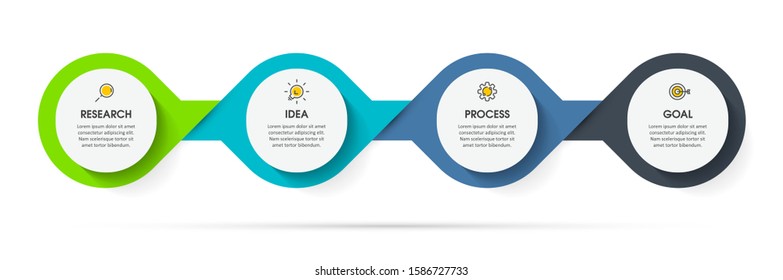 Vector Infographic label design template with icons and 4 options or steps.  Can be used for process diagram, presentations, workflow layout 