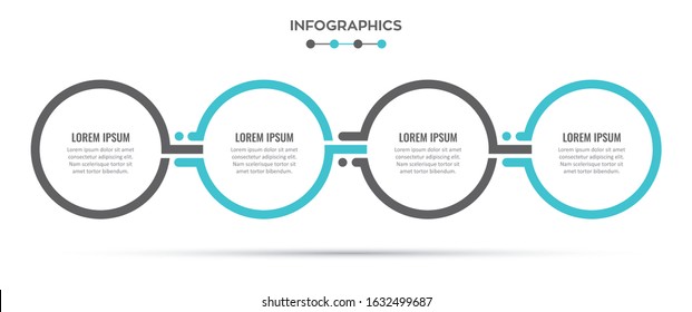 Vector Infographic label design template with 4 options or steps.  Can be used for process diagram, presentations, workflow layout, banner, flow chart, info graph.