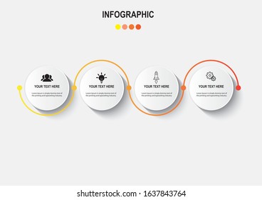 Vector Infographic label design template with icons and 4 options or steps. Can be used for process diagram, presentations, workflow layout, banner, flow chart, info graph.