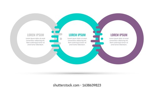 Vector Infographic Label Design Template With 3 Options Or Steps. Can Be Used For Process Diagram, Presentations, Workflow Layout, Banner, Flow Chart, Info Graph.