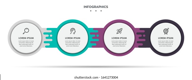 Vector Infographic label design template with icons and 4 options or steps. Can be used for process diagram, presentations, workflow layout, banner, flow chart, info graph.