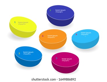 Vector Infographic label design template with icons and 6 options