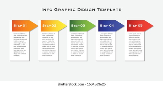 Vector Infographic label design template with icons and 5 options or steps.  