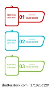 Plantilla de diseño de etiquetas Infográficas de vectores, diagramas de negocio e infografía.