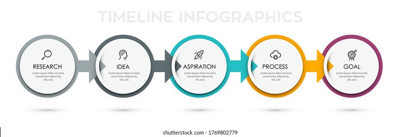 Vector Infographic label design template with icons and 5 options or steps.  Can be used for process diagram, presentations, workflow layout, banner, flow chart, info graph.