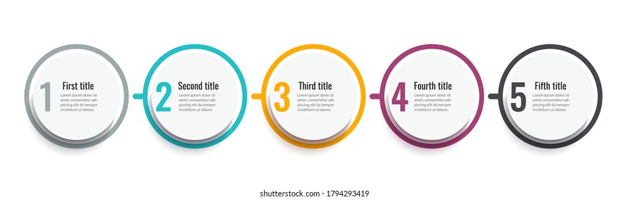 Vector Infographic label design template with icons and 5 options or steps. Can be used for process diagram, presentations, workflow layout, banner, flow chart, info graph.
